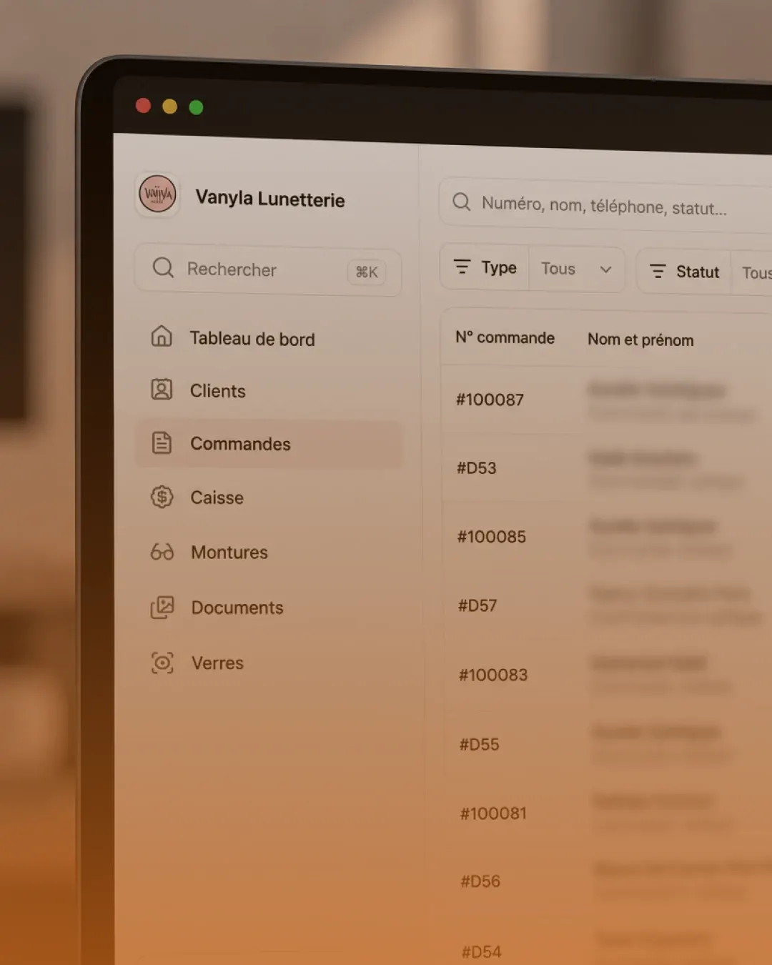 Optic Genius : Admin application to manage clients, orders, checkout, frames and lenses for an optical shop.